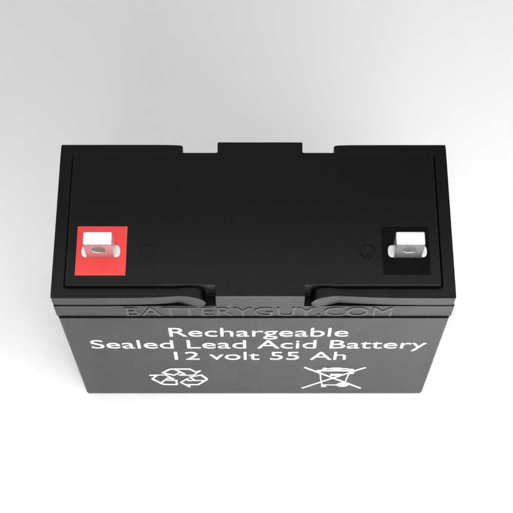 12v 55Ah Rechargeable Sealed Lead Acid (Rechargeable SLA) Battery ~ BG-12550NB (Qty of 2)