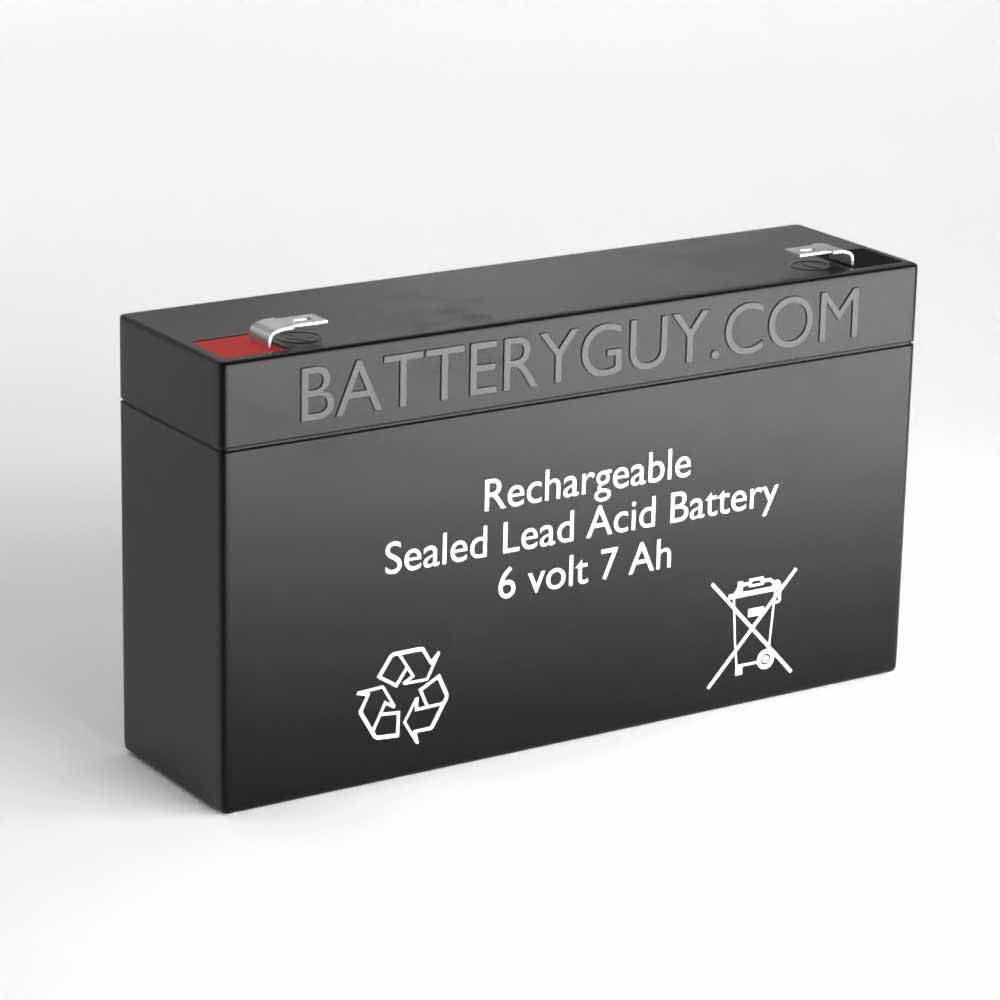 6v 7Ah Rechargeable Sealed Lead Acid (Rechargeable SLA) Battery ~ BG-670 (Qty of 4)