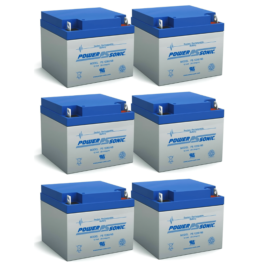 BatteryGuy 12V 26AH Replacement for Werker EVA1224NB (6 Pack, rechargeable)