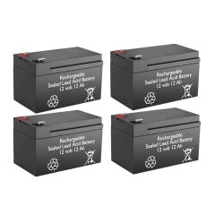 12v 12Ah Sealed Lead Acid Batteries ~ BG-12120F2 (Qty of 4)