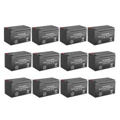 12v 12Ah Rechargeable Sealed Lead Acid High Rate  Battery Set of Twelve
