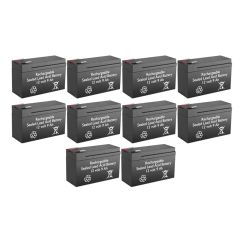 12V 9Ah Rechargeable Sealed Lead Acid High Rate Battery Set of Ten