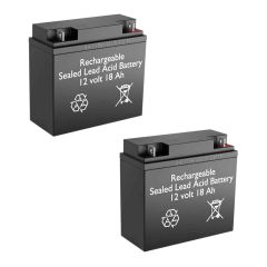 12v 18Ah Sealed Lead Acid Batteries ~ BG-12180NB-W (Qty of 2)