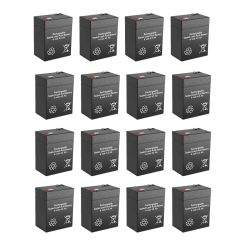 6v 4.5Ah Rechargeable Sealed Lead Acid (Rechargeable SLA) Battery Set of Sixteen