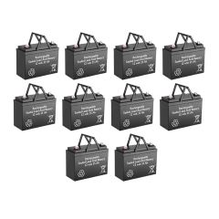 12v 35Ah Rechargeable Sealed Lead Acid (Rechargeable SLA) Battery Set of TEN