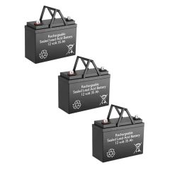 12v 35AH Rechargeable Sealed Lead Acid (Rechargeable SLA) Battery Set of Three