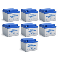 12v 26Ah Rechargeable Sealed Lead Acid (Rechargeable SLA) Battery ~ PS-12260NB (Qty of 7)