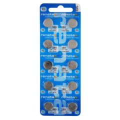 Renata 389 Silver Oxide Coin Battery (10 Pack) 1.55 volt 85mah