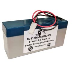 Power-Sonic PS-832WL-MINI9030EC | Rechargeable SLA Battery 8v 3.2AH