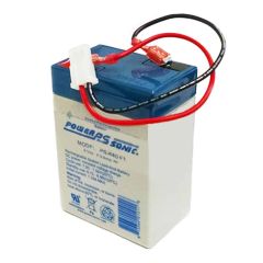 Power-Sonic PS-640WL | Rechargeable SLA Battery 6v 4.5Ah W/ Faston Wire Lead