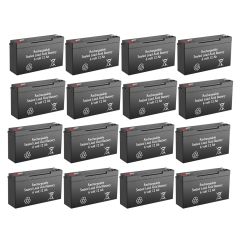 6v 12Ah High Rate Rechargeable Sealed Lead Acid Battery Set of Sixteen