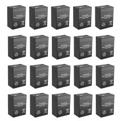 6v 4.5Ah Rechargeable Sealed Lead Acid (Rechargeable SLA) Battery Set of Twenty