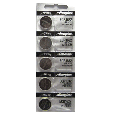 CR1632 Energizer 3.0v 130mAh Lithium Coin Cell Battery FIVE PACK