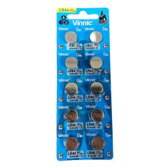 LR44 Alkaline Coin Battery (10 Pack) 1.5v 110mAh