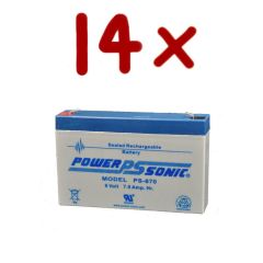 14 x Power-Sonic PS-670 | SLA Battery 6v 7Ah