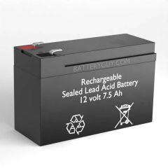 12v 7.5Ah Rechargeable Sealed Lead Acid (Rechargeable SLA) High Rate Battery ~ BGH-1275F2