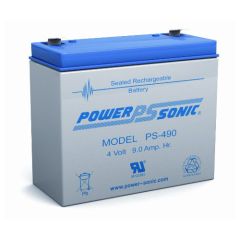 Power-Sonic PS-490 | Rechargeable SLA Battery 4v 9Ah