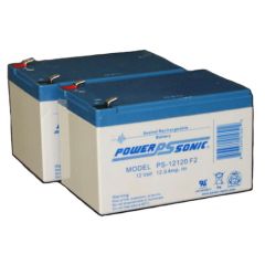Power-Sonic PS-12120 F2 | Rechargeable SLA Battery 12v 12ah Set of 2
