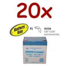 20 x Power-Sonic PS-1250 F1 | SLA Battery 12v 5Ah