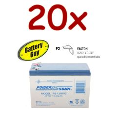 20xPower-Sonic PS-1270 F2 | SLA Battery 12v 7Ah