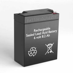 6v 8.2Ah Rechargeable Sealed Lead Acid Battery |  BG-682 