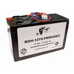 12v 7.5Ah Rechargeable Sealed Lead Acid (Rechargeable SLA) High Rate Battery | BGH-1275-PR9030EC