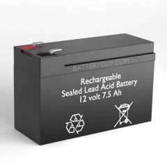 12v 7.5Ah Rechargeable Sealed Lead Acid (Rechargeable SLA) High Rate Battery | BGH-1275F2