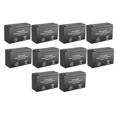 12v 7.5Ah Rechargeable Sealed Lead Acid High Rate Battery Set of Ten