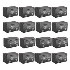 12v 12Ah Rechargeable Sealed Lead Acid High Rate  Battery Set of Sixteen