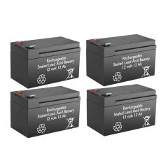 12v 12Ah Rechargeable Sealed Lead Acid High Rate  Battery Set of Four