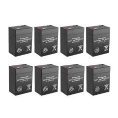 6v 4.5Ah Rechargeable Sealed Lead Acid (Rechargeable SLA) Battery Set of Eight