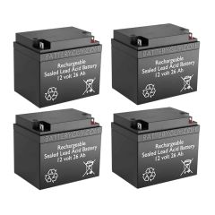 12v 26Ah Rechargeable Sealed Lead Acid (Rechargeable SLA) Battery | BG-12260NB (Qty of 4)