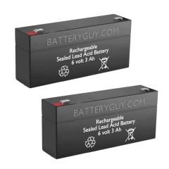 6v 3.0Ah Rechargeable Sealed Lead Acid (Rechargeable SLA) Battery | BG-630 (Qty of 2)