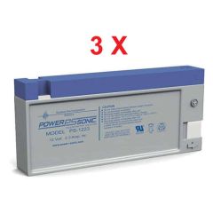 Power-Sonic PS-1223 | Rechargeable SLA Battery 12v 2.3ah (Qty of 3)