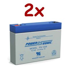Power-Sonic PS-1228 | Rechargeable SLA Battery 12v 2.8ah (Qty of 2)