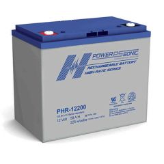 Power Sonic PHR-12200 Rechargeable SLA Battery 12V 192 Watts/Cell T6 Terminal