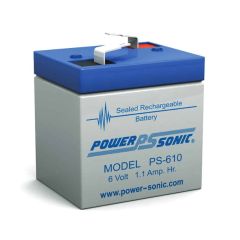 Power-Sonic PS-610 | Rechargeable SLA Battery 6v 1Ah