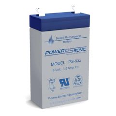 Power-Sonic PS-632 | Rechargeable SLA Battery 6v 3.5ah