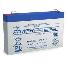 Power-Sonic PS-670 | Rechargeable SLA Battery 6v 7Ah