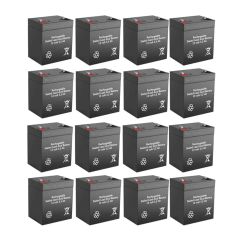 12v 5.5Ah Rechargeable Sealed Lead Acid High Rate Battery Set of Sixteen