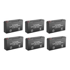 6v 12Ah High Rate Rechargeable Sealed Lead Acid Battery Set of Six