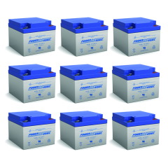 12v 26Ah Rechargeable Sealed Lead Acid (Rechargeable SLA) Battery ~  PS-12260NB (Qty of 9)