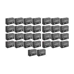 12V 9Ah Rechargeable Sealed Lead Acid High Rate Battery Set of Thirty