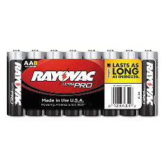 AL-AA 1.5 Volt Rayovac Ultra Pro Alkaline Button Top Batteries (Eight Pack)