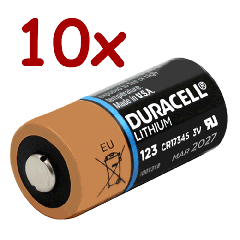 10 x Lithium Battery 3v 1400 mah | DL123A 