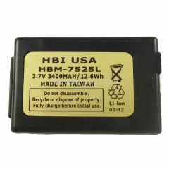 3.7 volt 3400 mAh barcode scanner battery HBM-7525L
