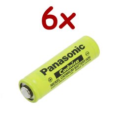 Sanyo / Pansonic Nickel Cadmium Battery 1.2v 700mah | N-700AAC (Rechargeable) (Qty of 6)