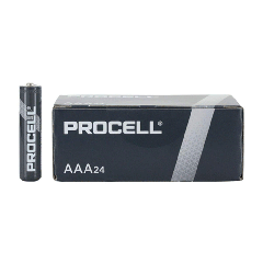 DuraCell PC2400 PROCELL 1.5 Volt Alkaline AAA Cell (Button Top) - Box of 24 Pieces